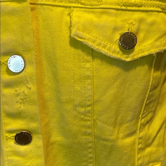 C’est Toi Yellow Denim Jacket – NWT – Size Large - Picture 6 of 9